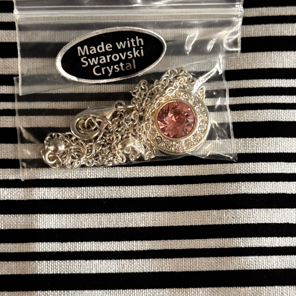 Swarovski Crystals Necklace with a Sterling Silver overlay